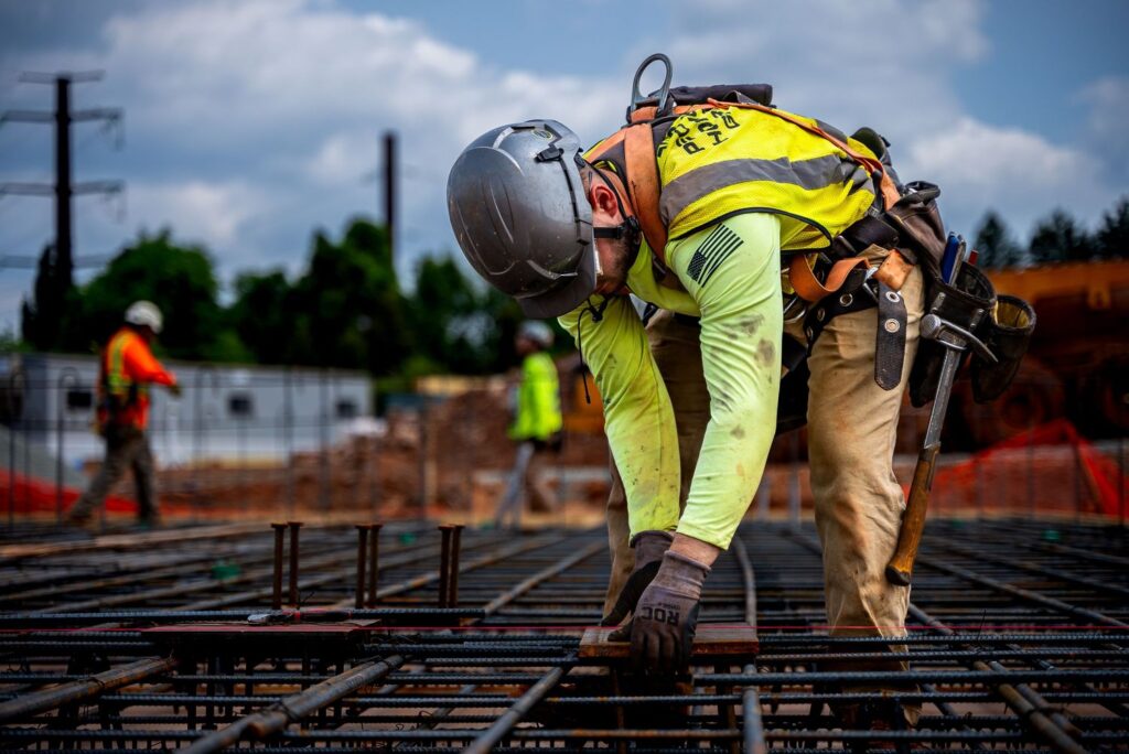 Drone aerial video of a construction site by licensed pilots