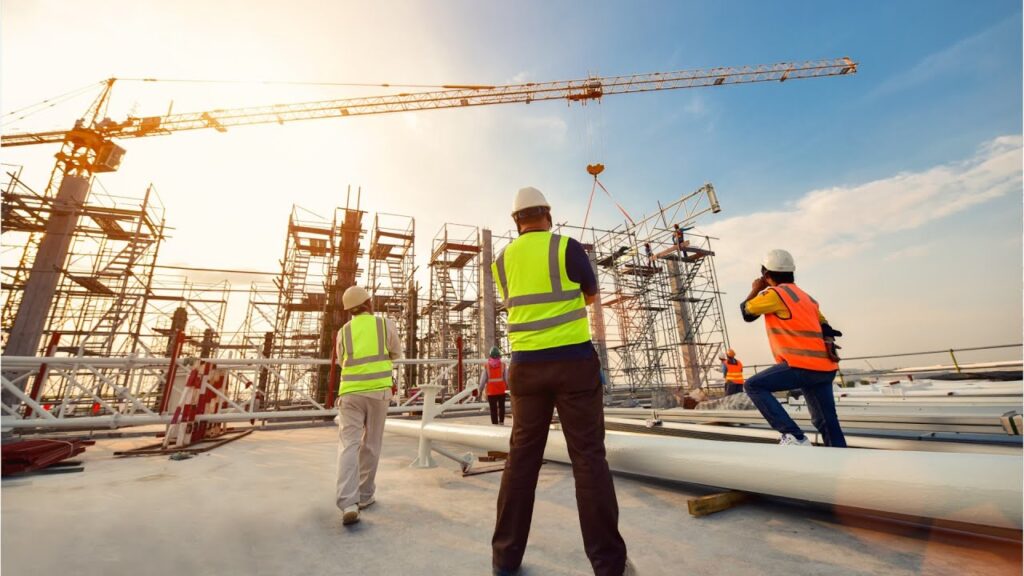 Construction time-lapse video of a building project